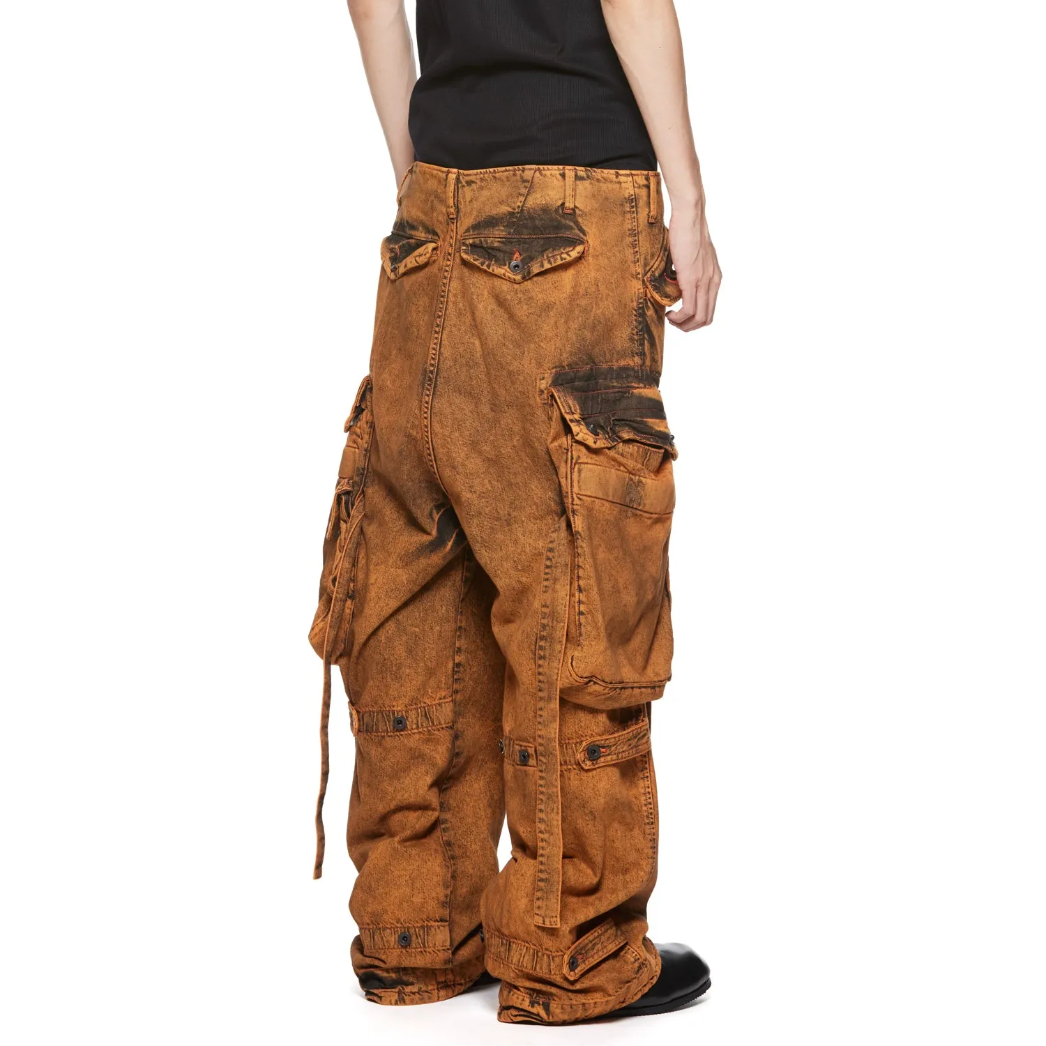 077PAM1 Orange / Gasmask Cargo Pants