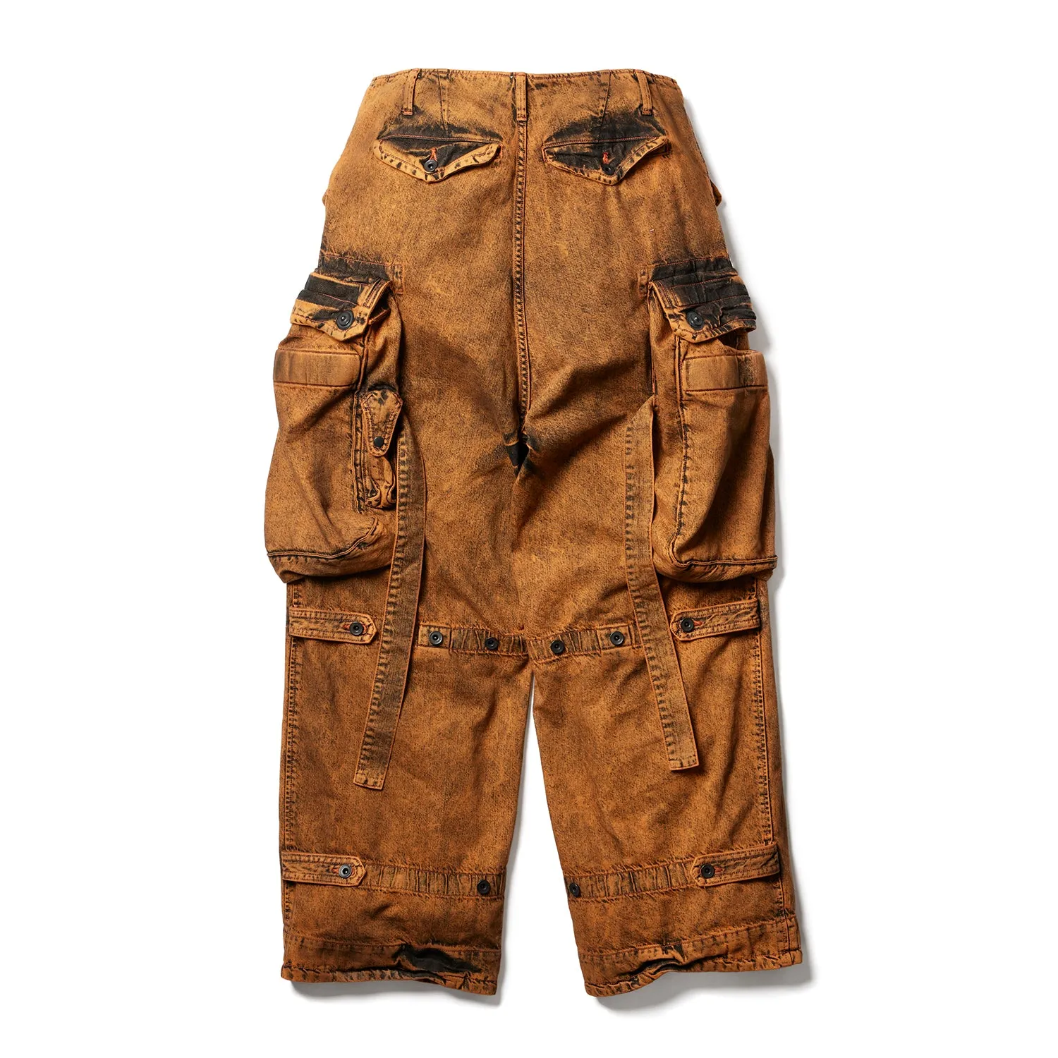 077PAM1 Orange / Gasmask Cargo Pants