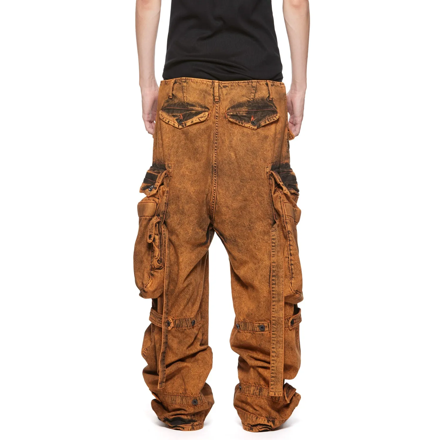 077PAM1 Orange / Gasmask Cargo Pants
