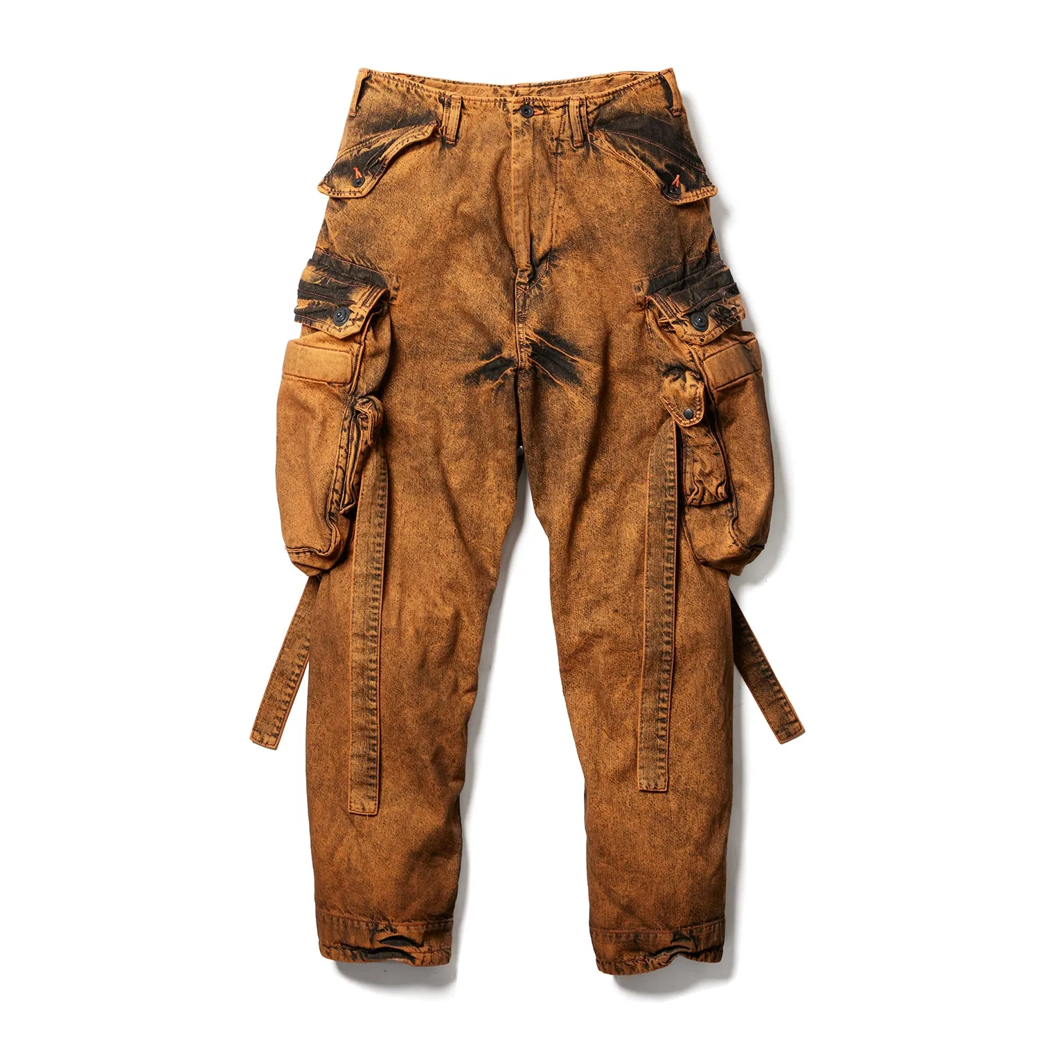 077PAM1 Orange / Gasmask Cargo Pants