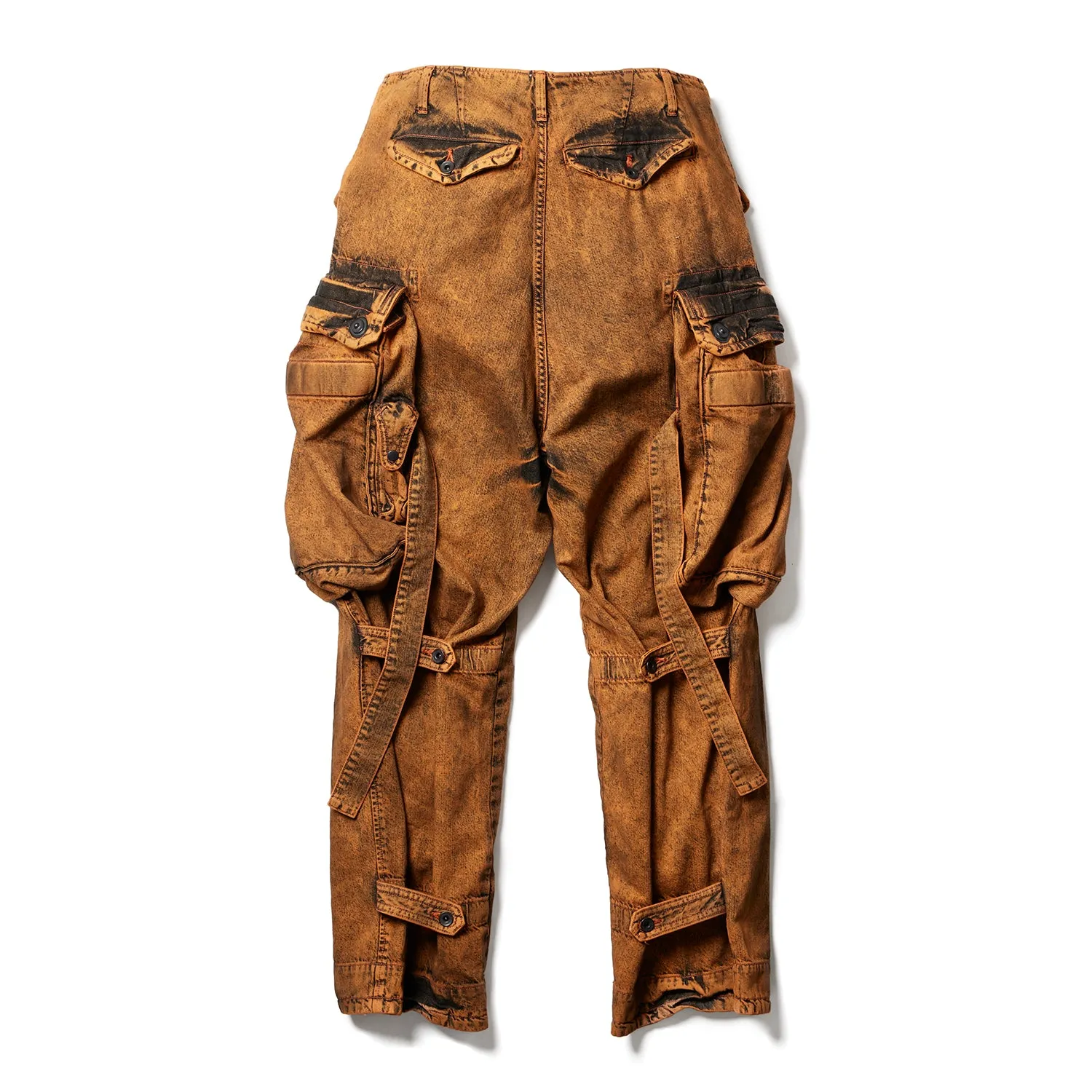 077PAM1 Orange / Gasmask Cargo Pants