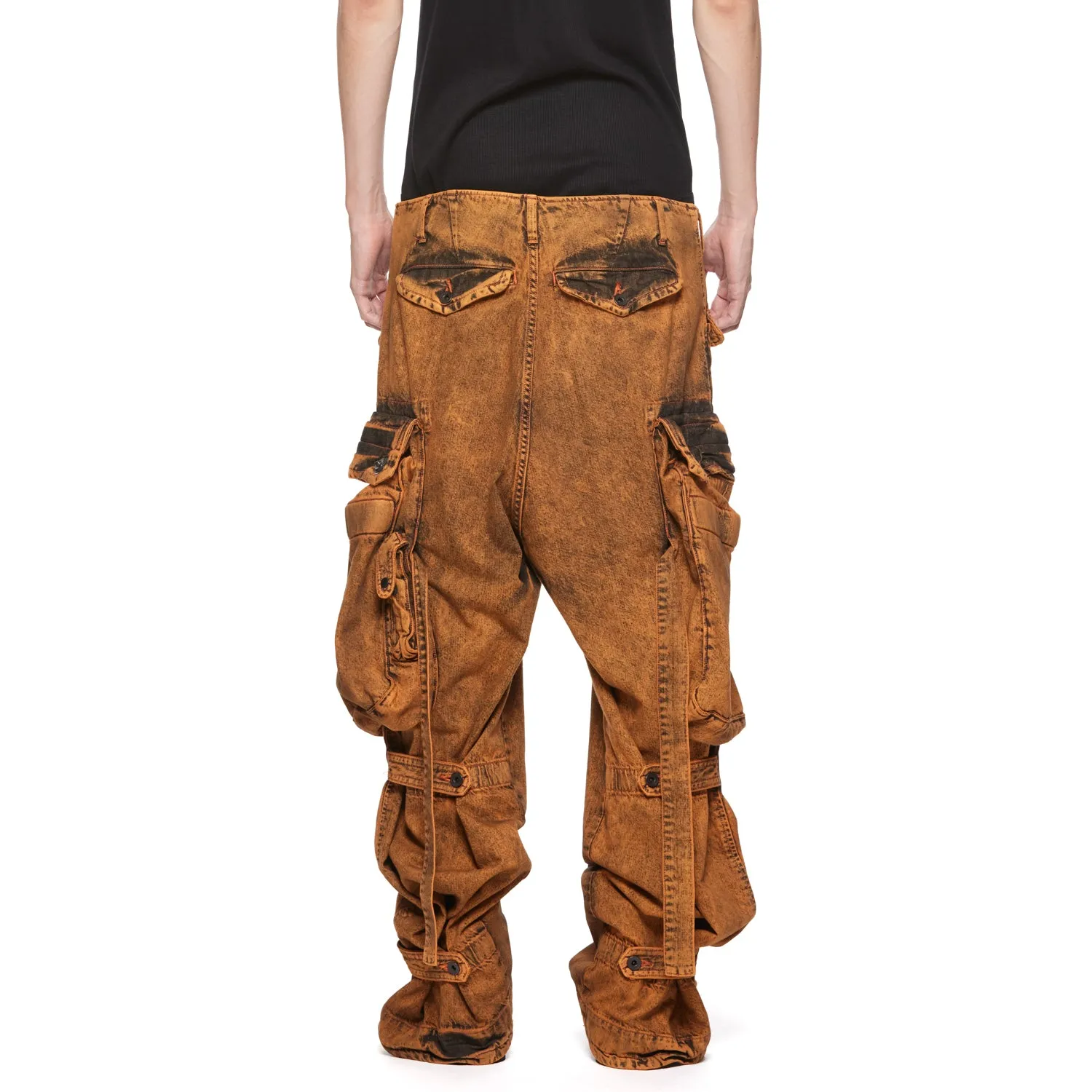 077PAM1 Orange / Gasmask Cargo Pants