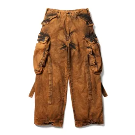 077PAM1 Orange / Gasmask Cargo Pants