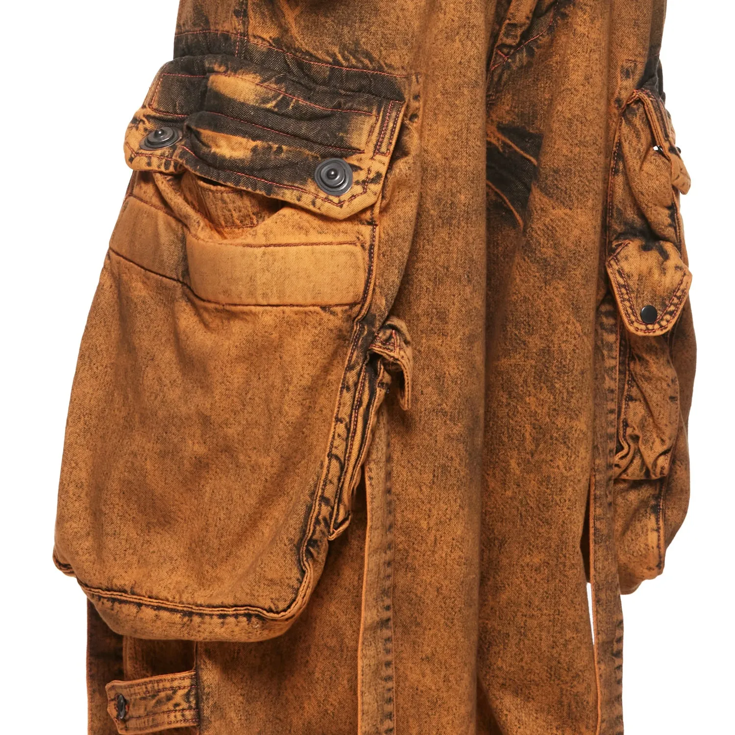 077PAM1 Orange / Gasmask Cargo Pants