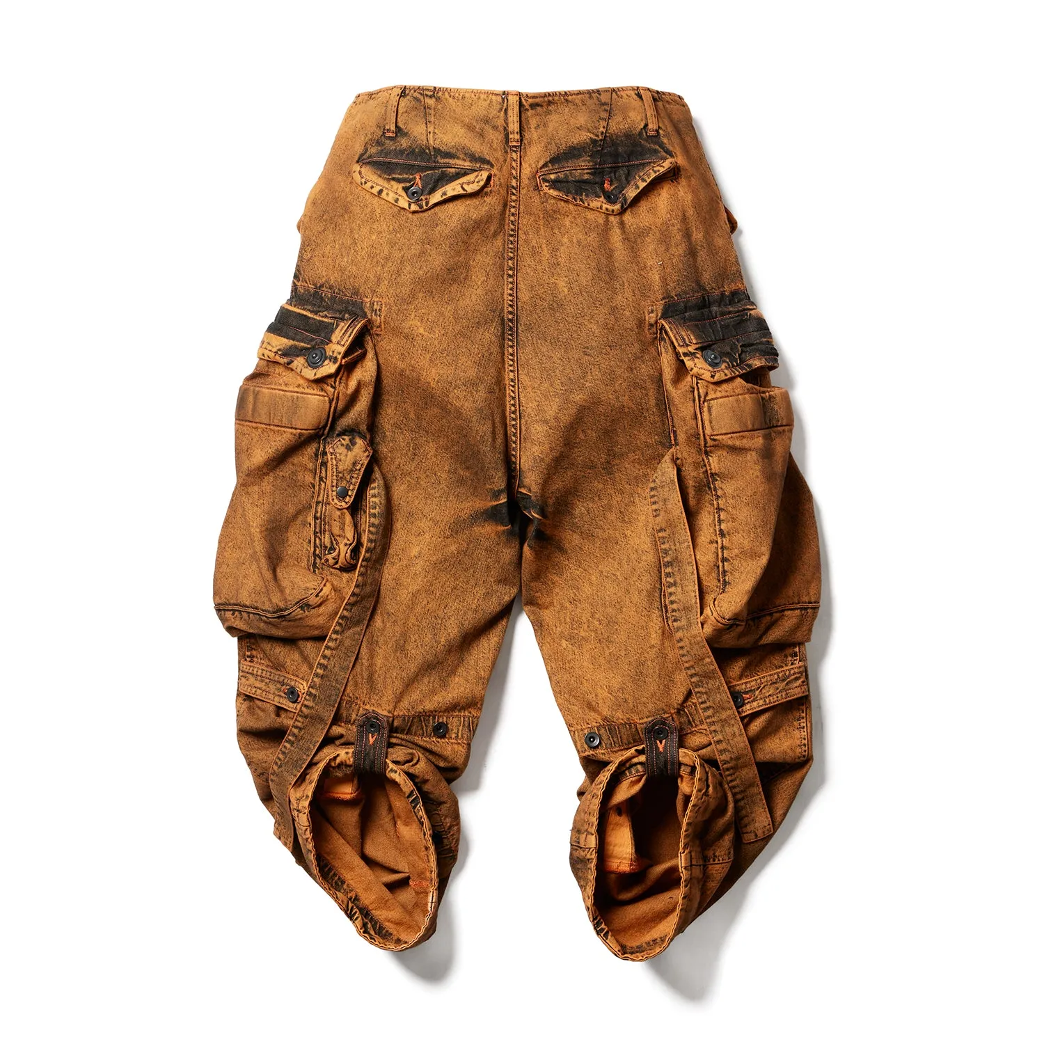 077PAM1 Orange / Gasmask Cargo Pants