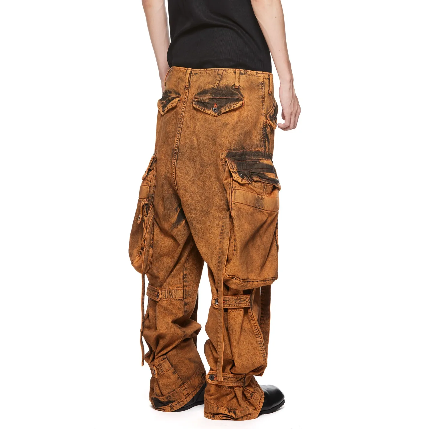 077PAM1 Orange / Gasmask Cargo Pants