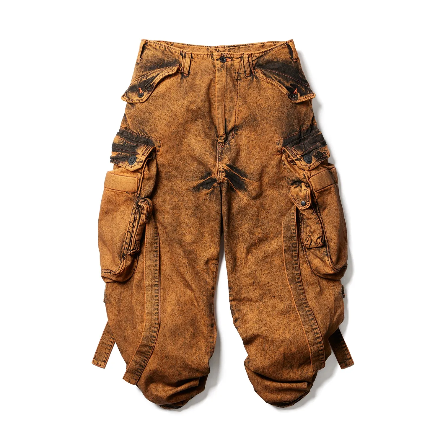 077PAM1 Orange / Gasmask Cargo Pants