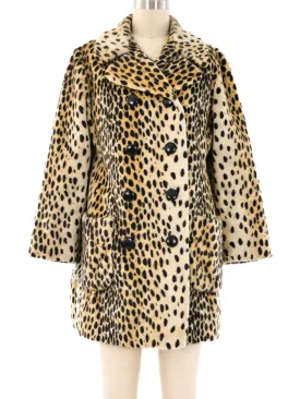 1960's Faux Leopard Swing Coat