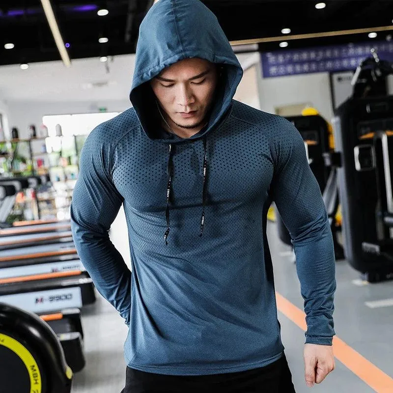 2023 Mens Fitness Tracksuit Running Sport Hoodie Gym Joggers