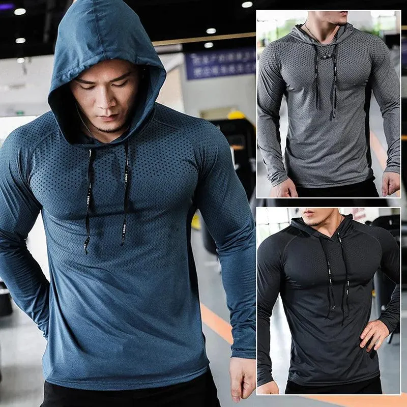 2023 Mens Fitness Tracksuit Running Sport Hoodie Gym Joggers