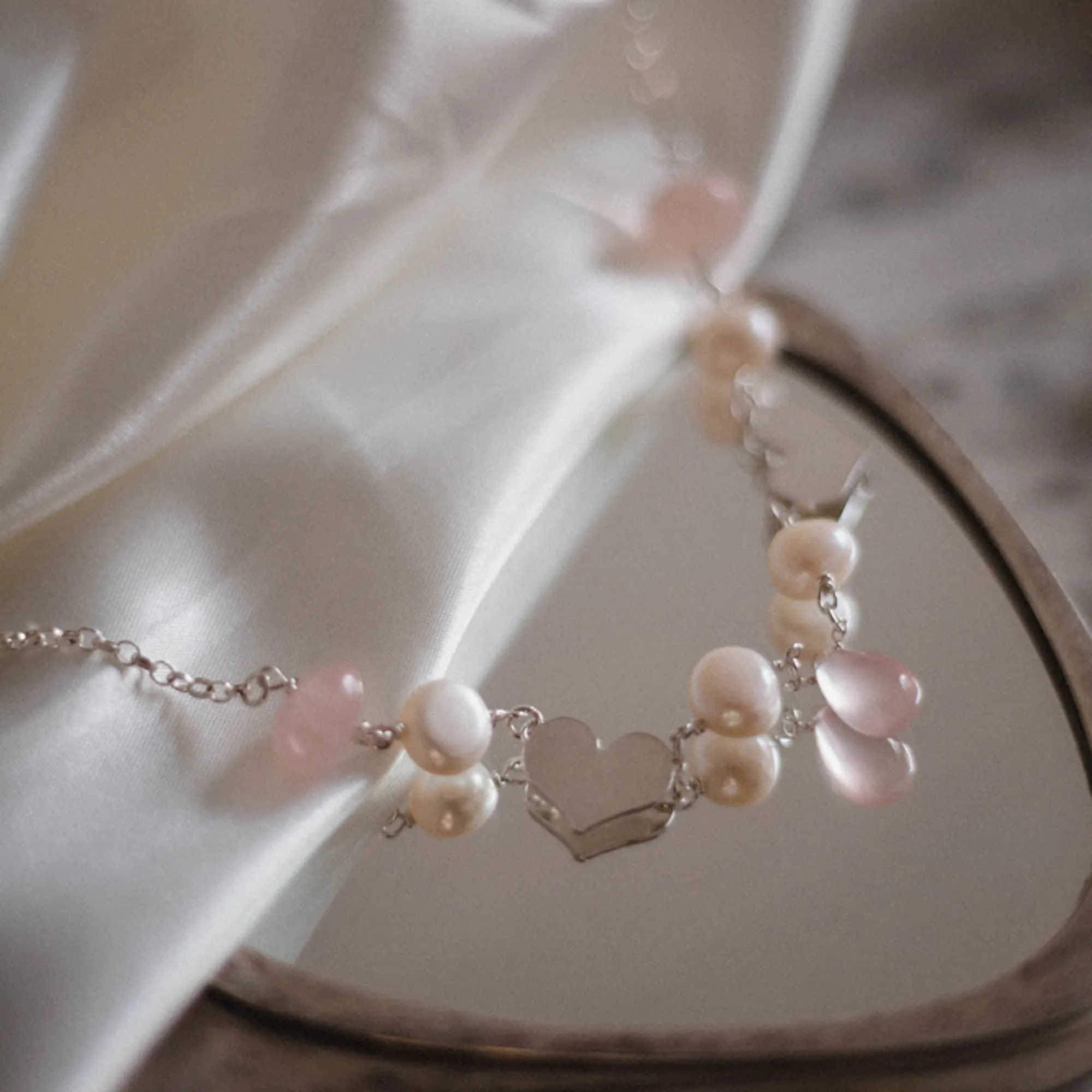 Aphrodite Rose Quartz and Pearl Romance Necklace