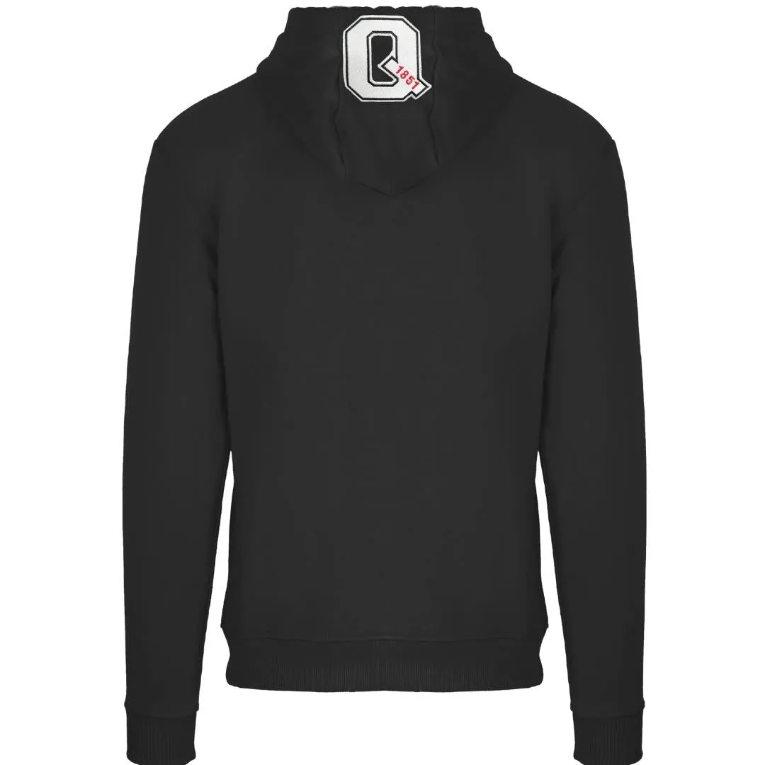 Aquascutum Classic Large A Logo Black Zip Up Hoodie