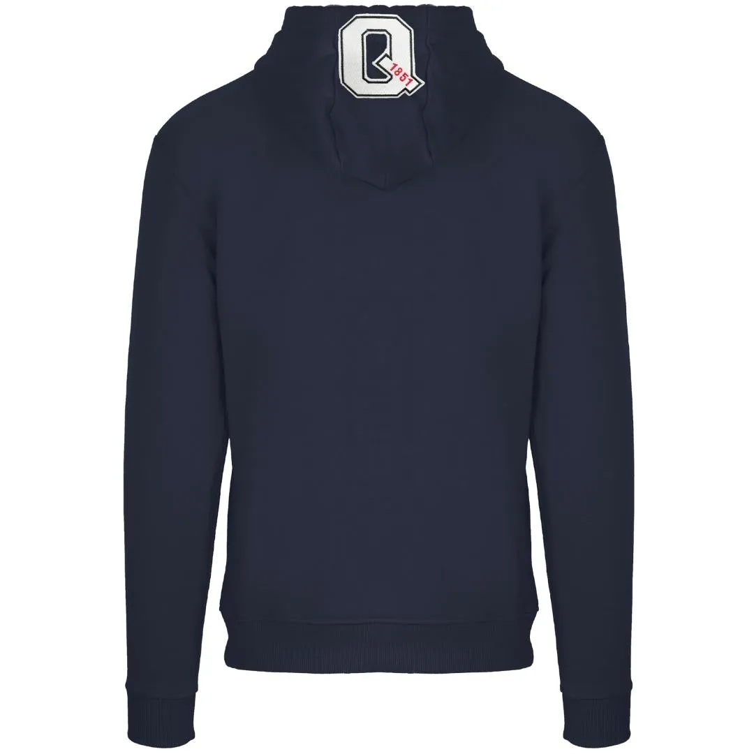 Aquascutum Classic Large A Logo Navy Blue Zip Up Hoodie