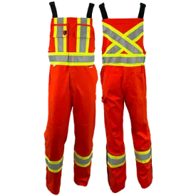 Atlas Guardian® FR/AR Bibs w/4" Contrast Striping by Atlas Workwear - Style 3074OR