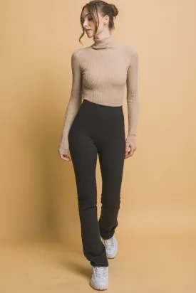 Black Flared Leisure Leggings