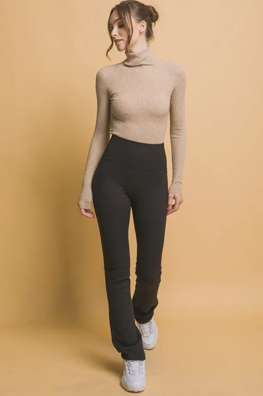 Black Flared Leisure Leggings