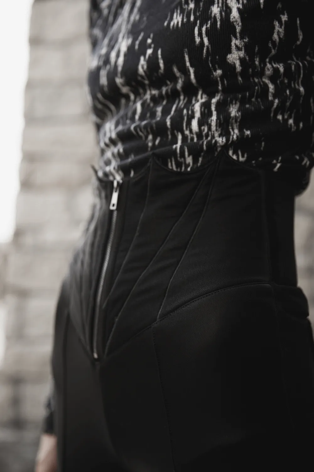 Black High-Waist Faux Leather Bat Wing Leggings