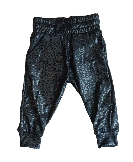 Black Leopard Joggers