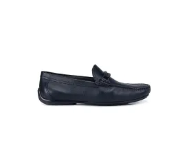 Blue Leather Moccasins