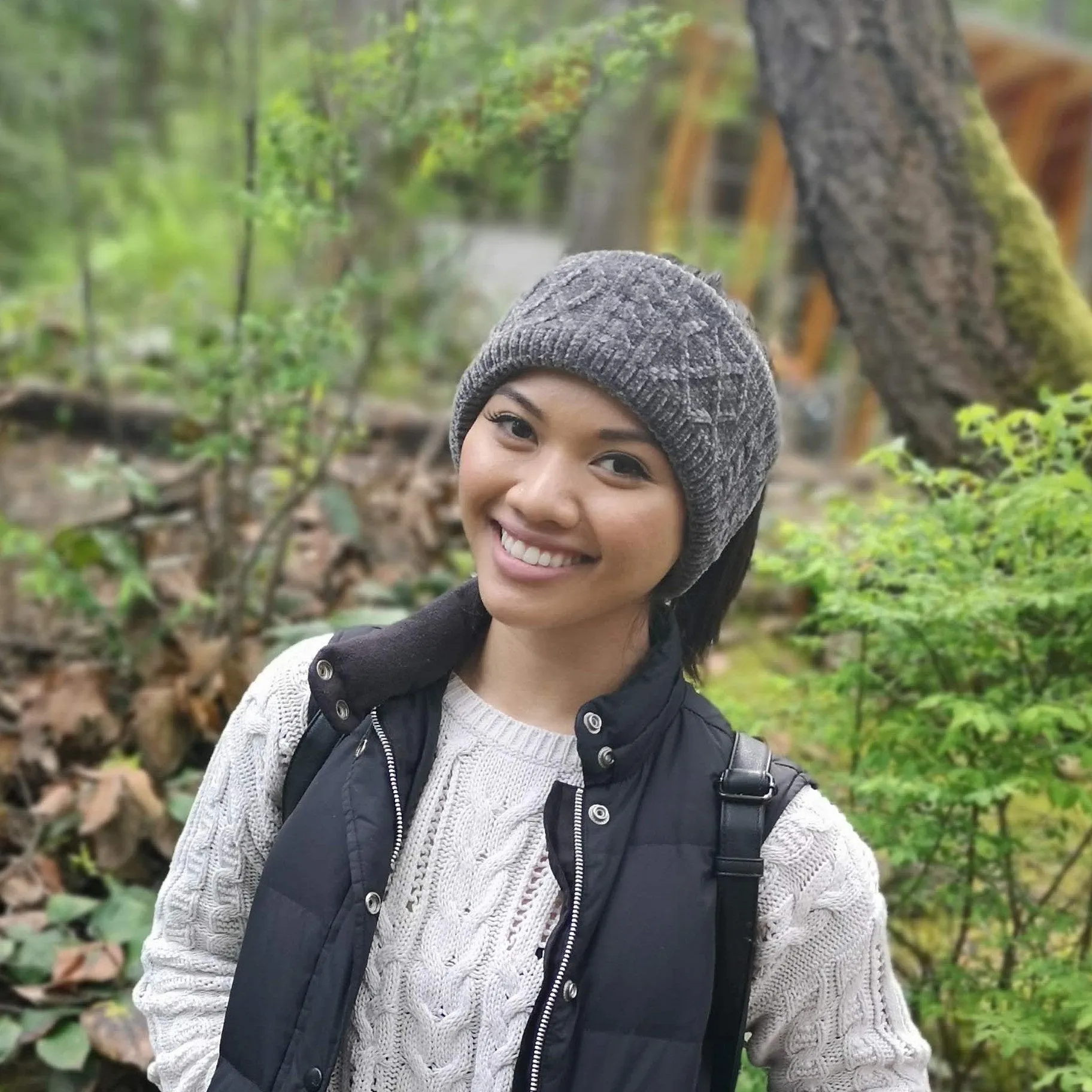 Cable Knit Grey Chenille - Headband Adult