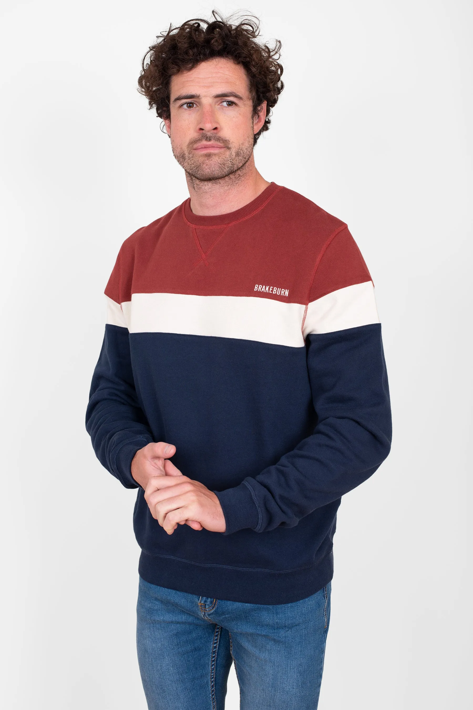 Colour Block Crew Neck Sweatshirt