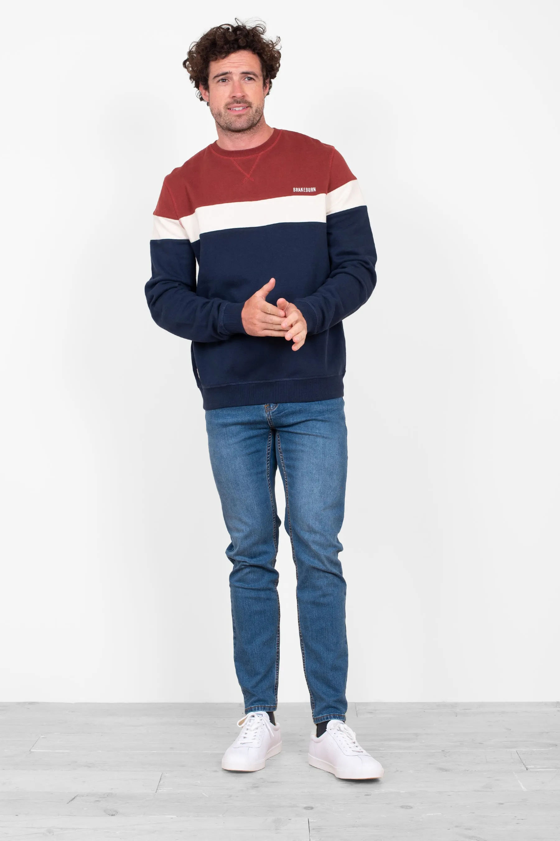 Colour Block Crew Neck Sweatshirt
