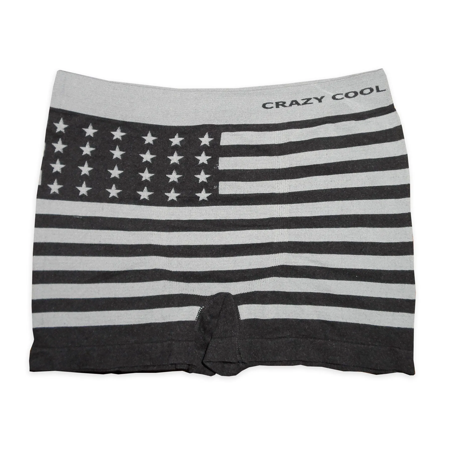 Crazy Cool Stretches Seamless Mens Boxer Briefs Underwear 6-Pack Set - American Flag