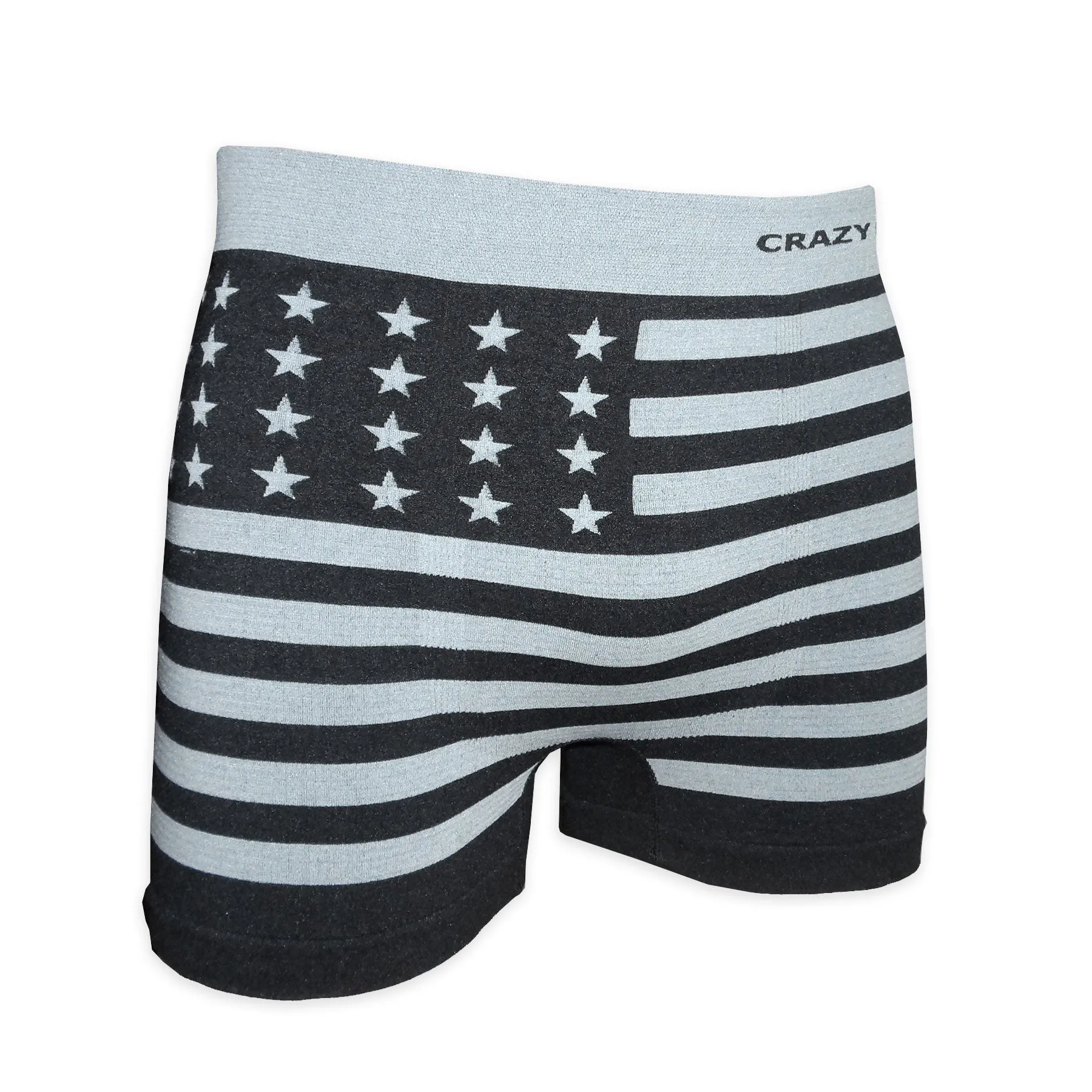 Crazy Cool Stretches Seamless Mens Boxer Briefs Underwear 6-Pack Set - American Flag