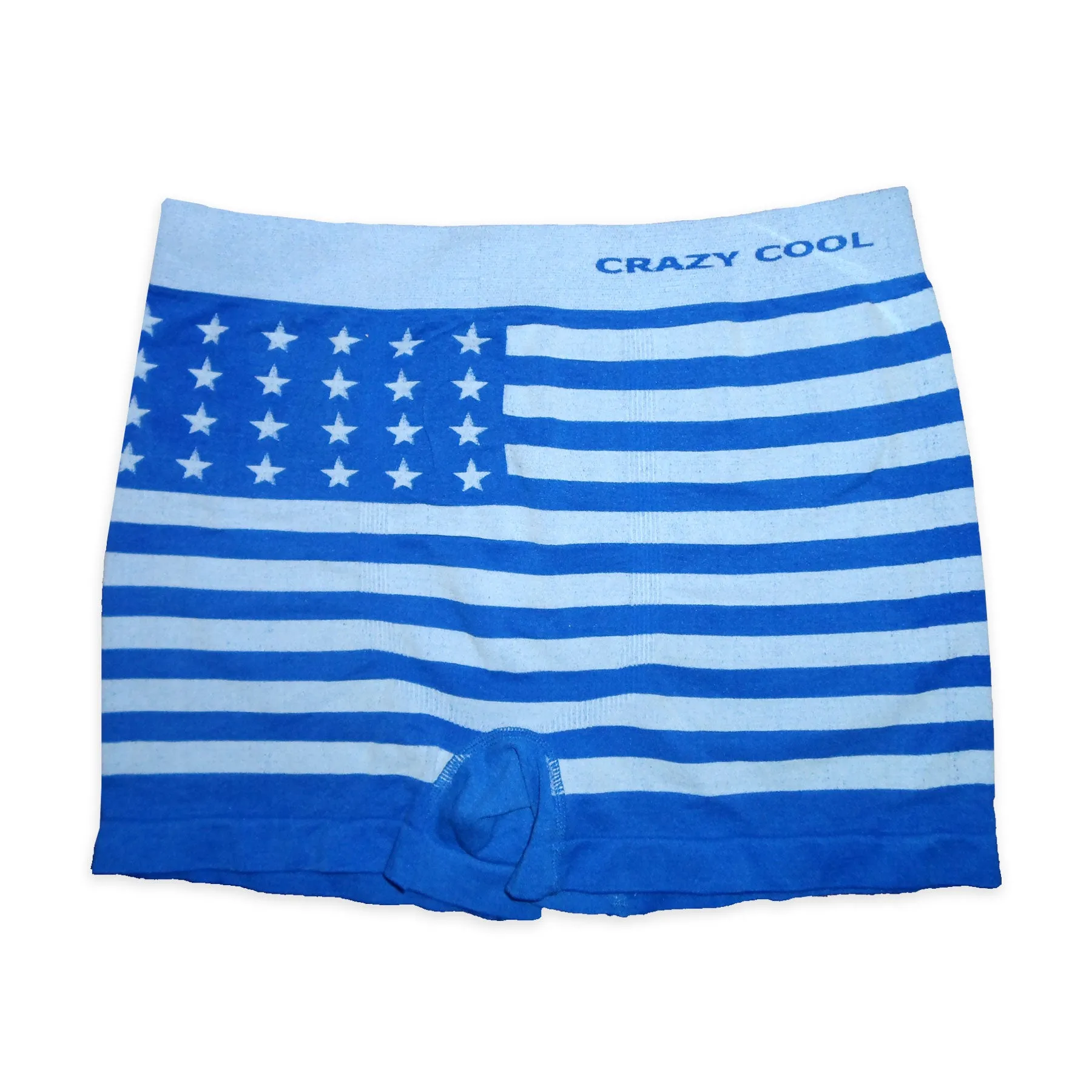 Crazy Cool Stretches Seamless Mens Boxer Briefs Underwear 6-Pack Set - American Flag