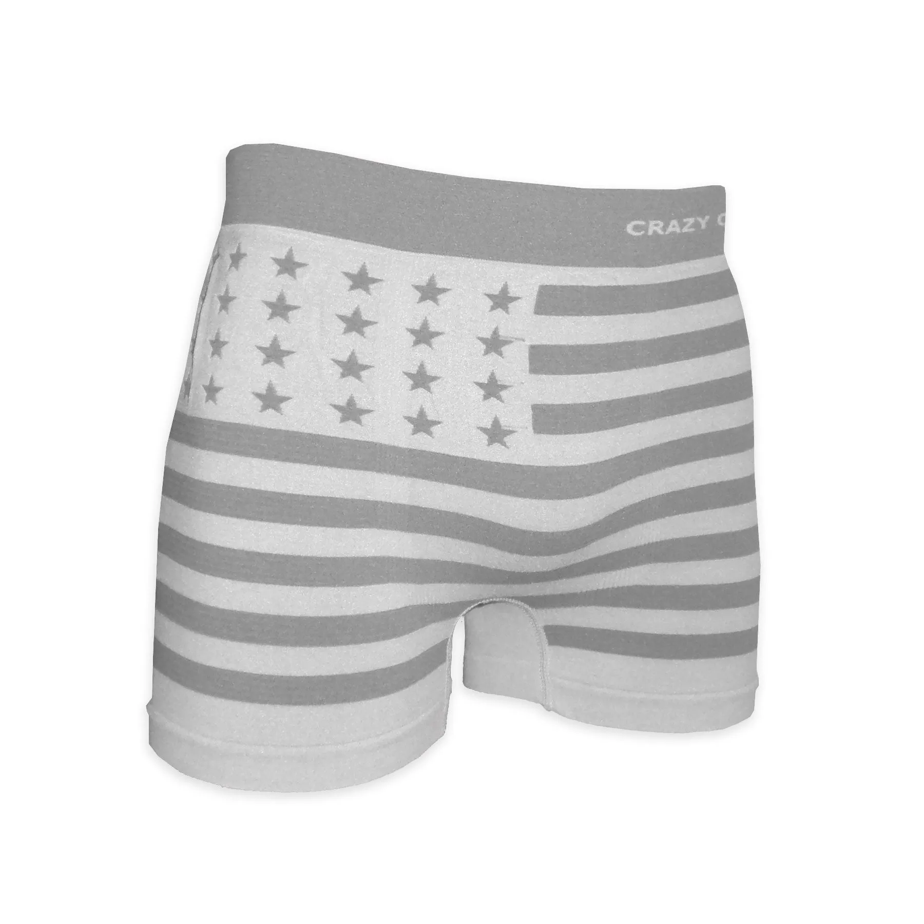 Crazy Cool Stretches Seamless Mens Boxer Briefs Underwear 6-Pack Set - American Flag