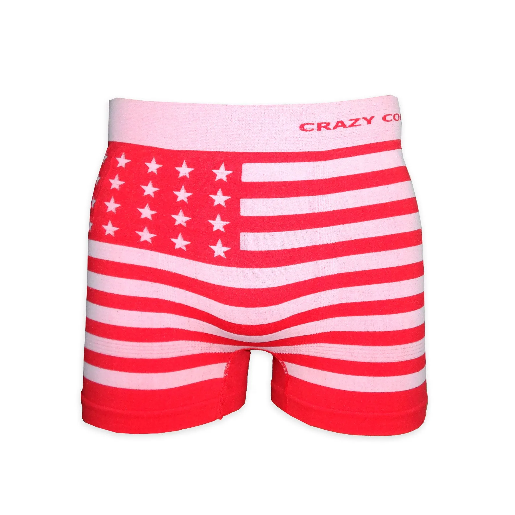 Crazy Cool Stretches Seamless Mens Boxer Briefs Underwear 6-Pack Set - American Flag