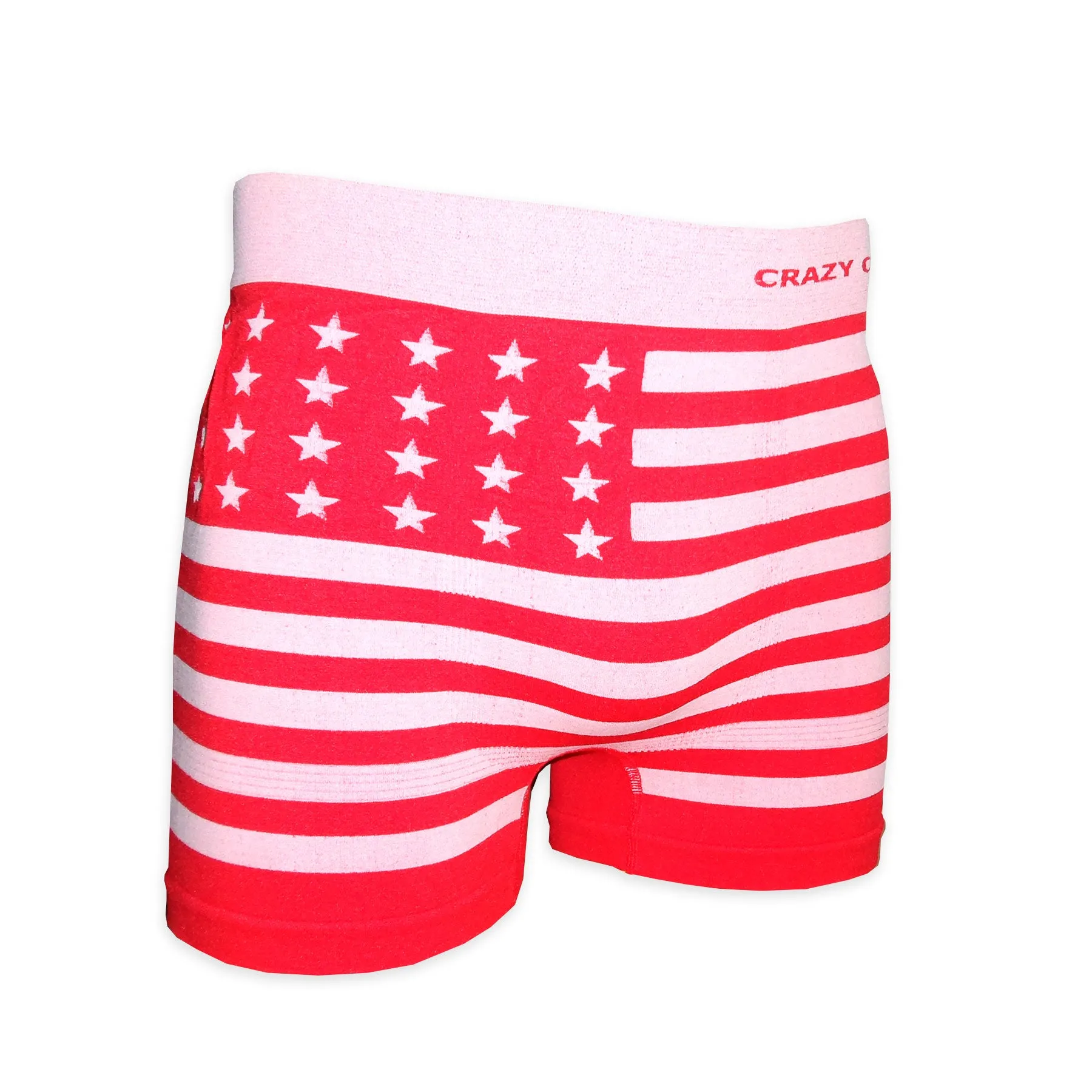 Crazy Cool Stretches Seamless Mens Boxer Briefs Underwear 6-Pack Set - American Flag