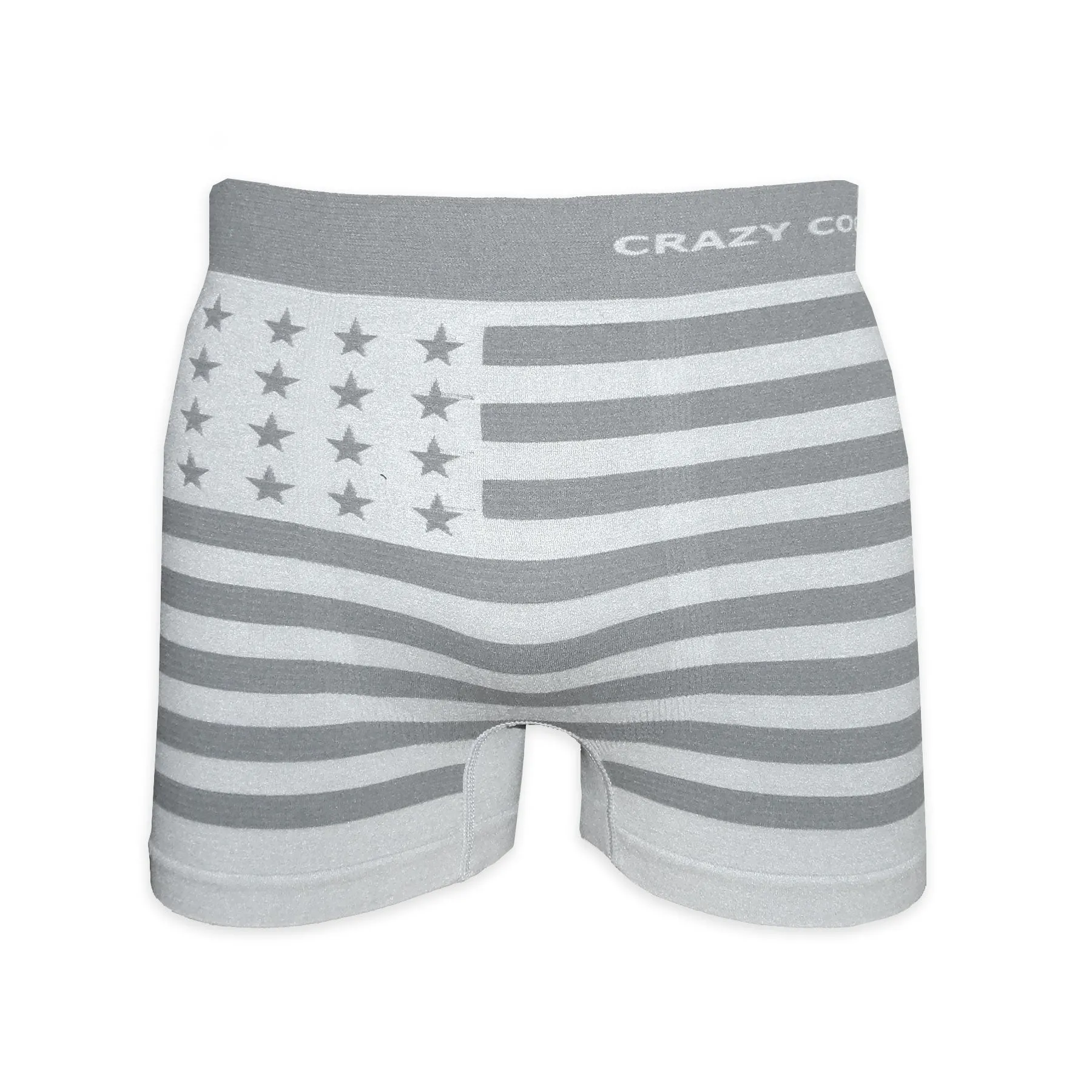 Crazy Cool Stretches Seamless Mens Boxer Briefs Underwear 6-Pack Set - American Flag