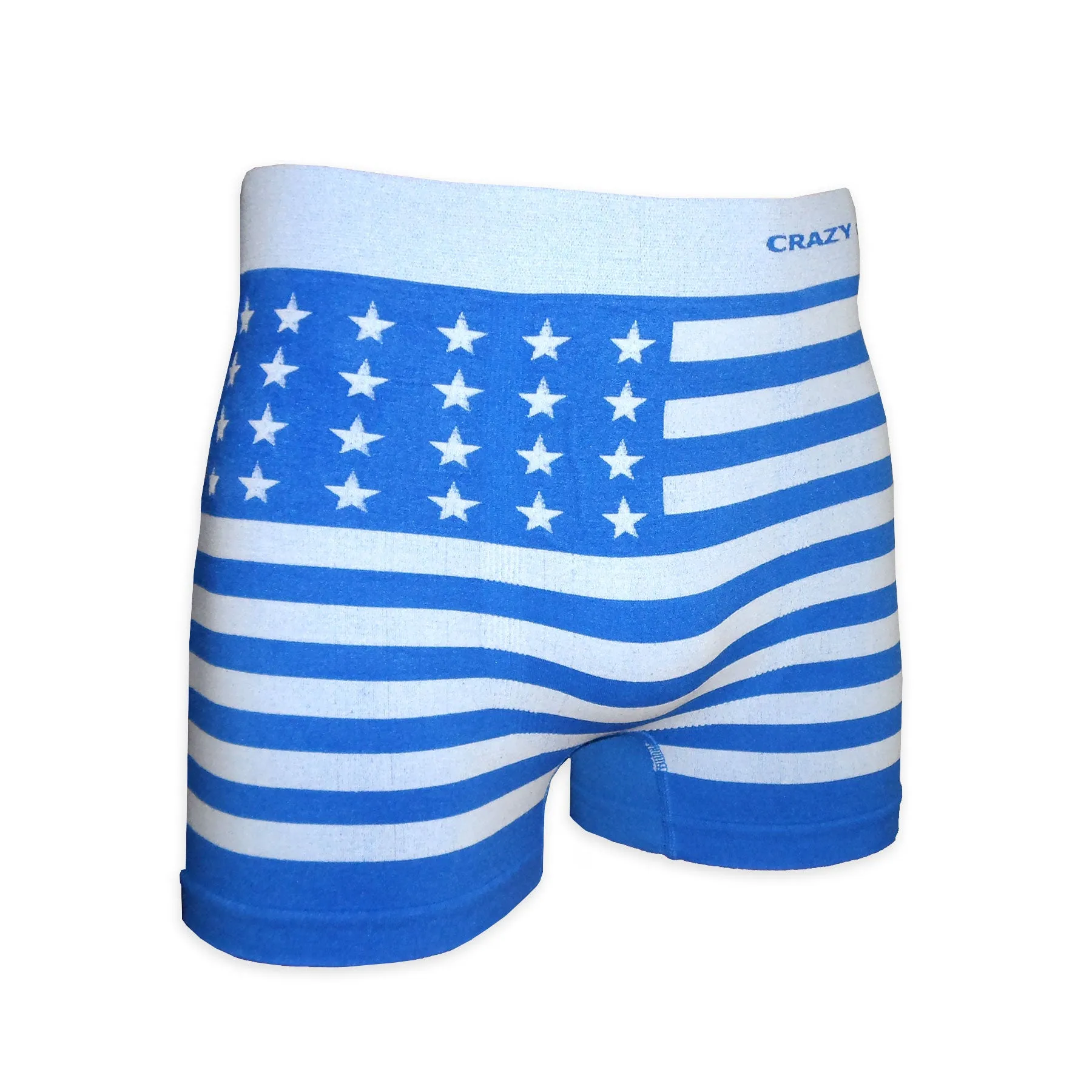 Crazy Cool Stretches Seamless Mens Boxer Briefs Underwear 6-Pack Set - American Flag
