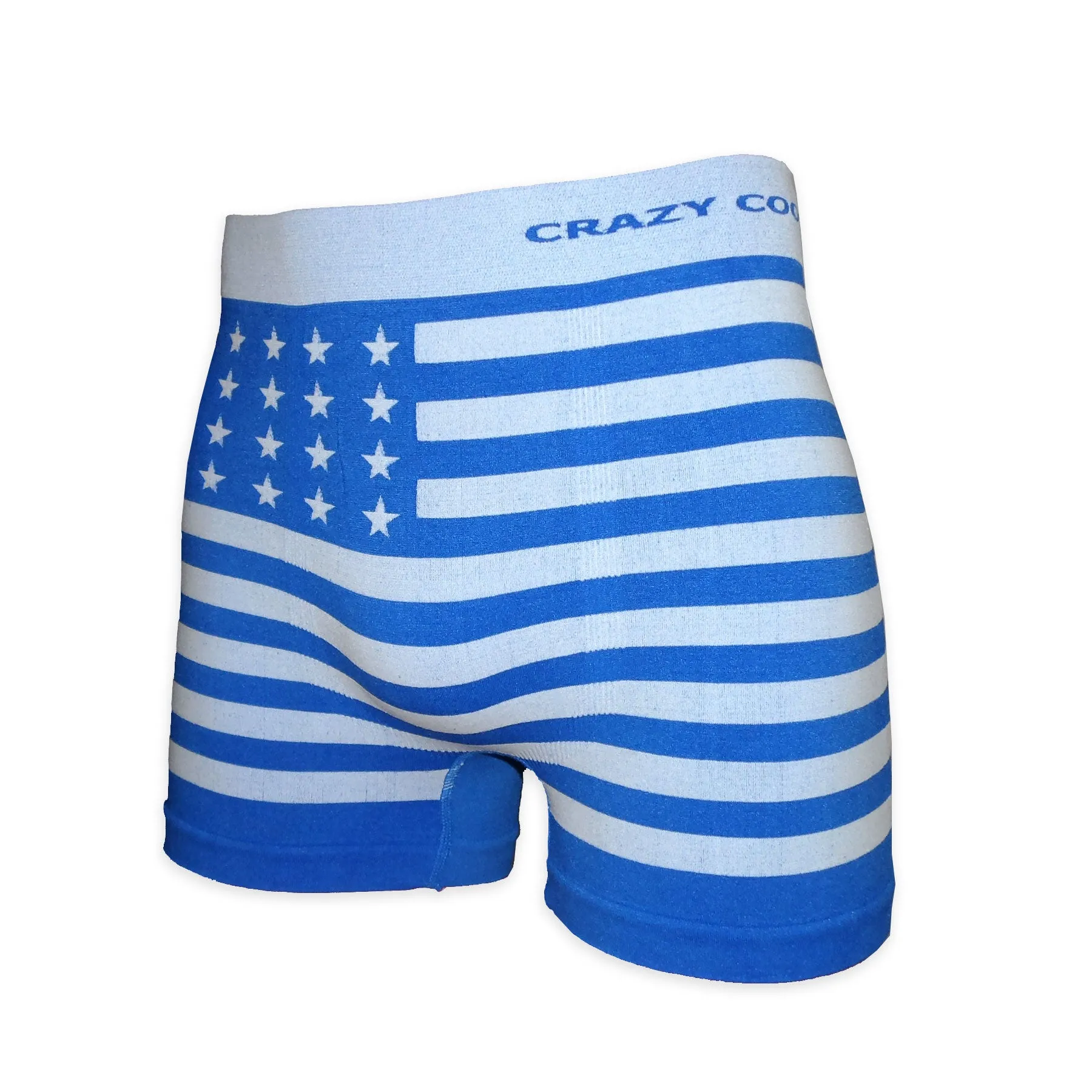 Crazy Cool Stretches Seamless Mens Boxer Briefs Underwear 6-Pack Set - American Flag