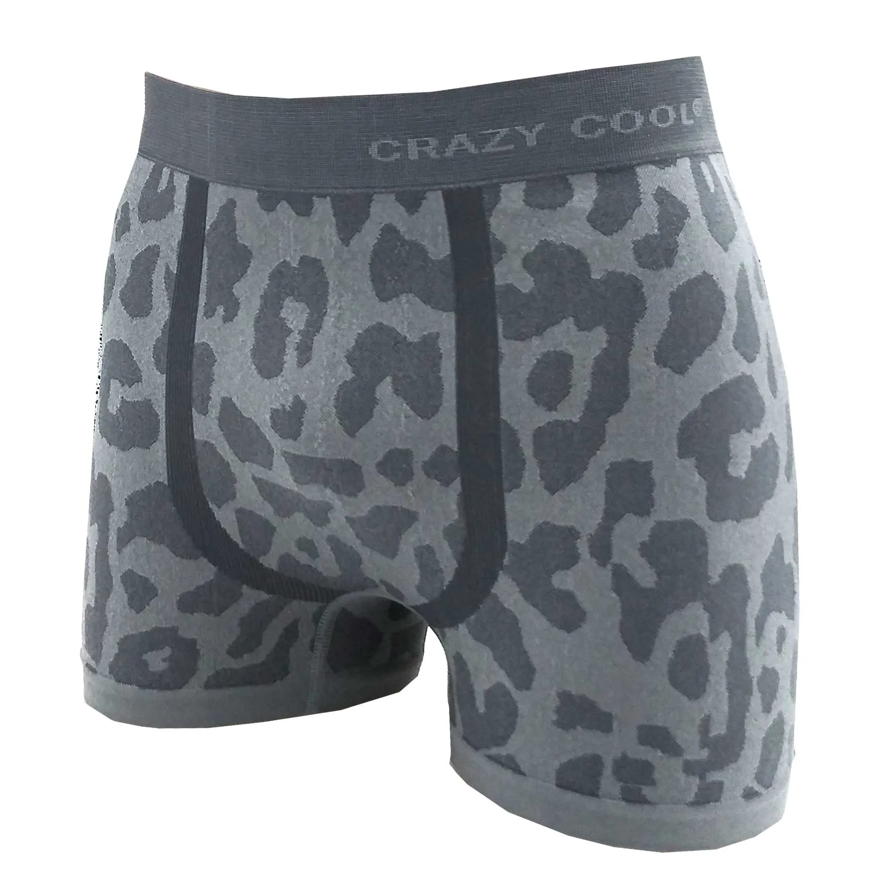 Crazy Cool Stretches Seamless Mens Boxer Briefs Underwear 6-Pack Set - Animal Prints