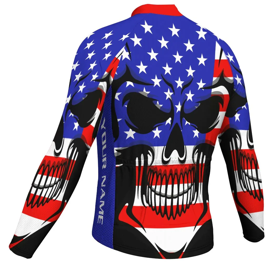 Customized Usa Winter Thermal Fleece Long Sleeve For Men