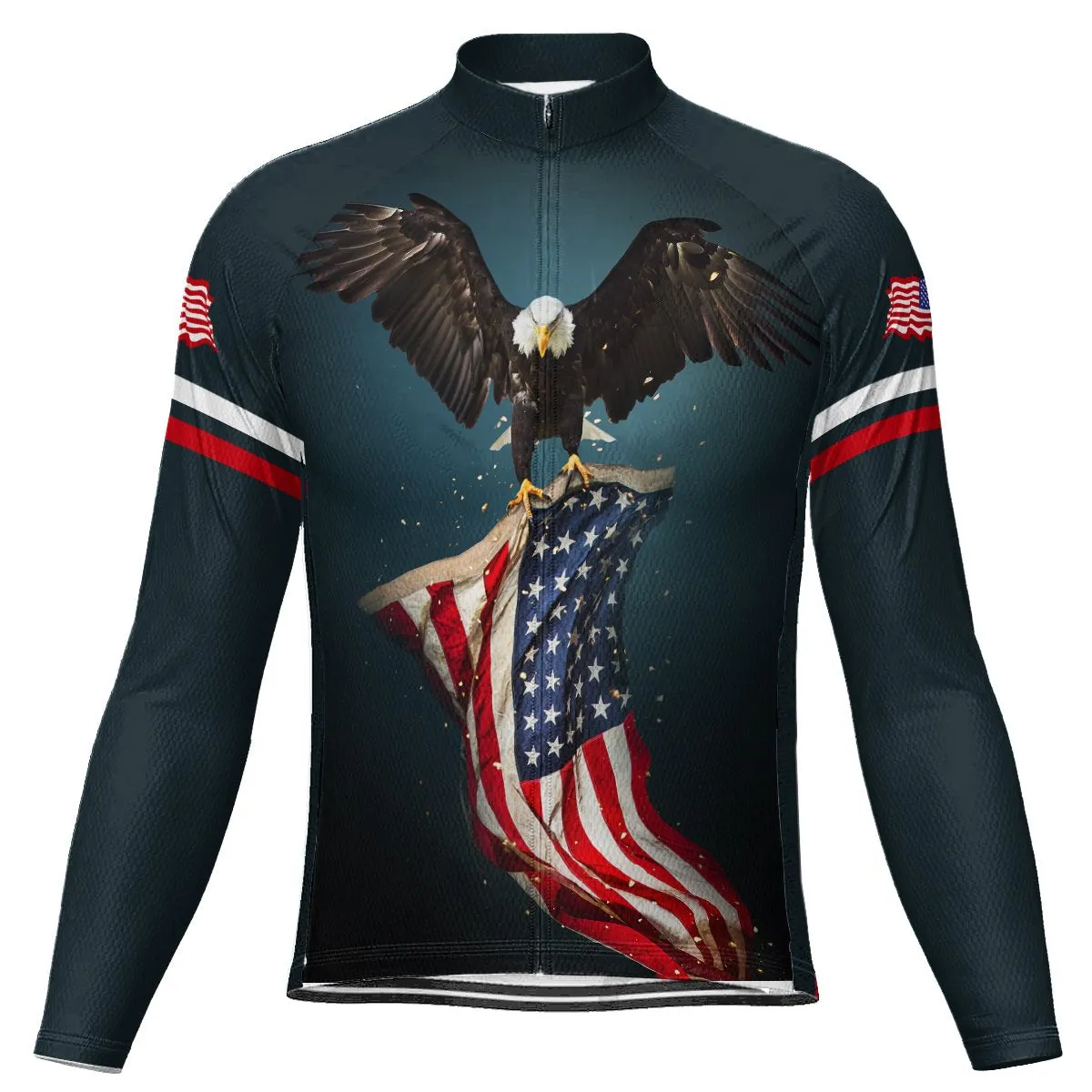 Customized Usa Winter Thermal Fleece Long Sleeve For Men