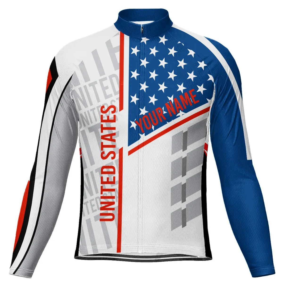 Customized Usa Winter Thermal Fleece Long Sleeve For Men