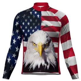 Customized Usa Winter Thermal Fleece Long Sleeve For Men
