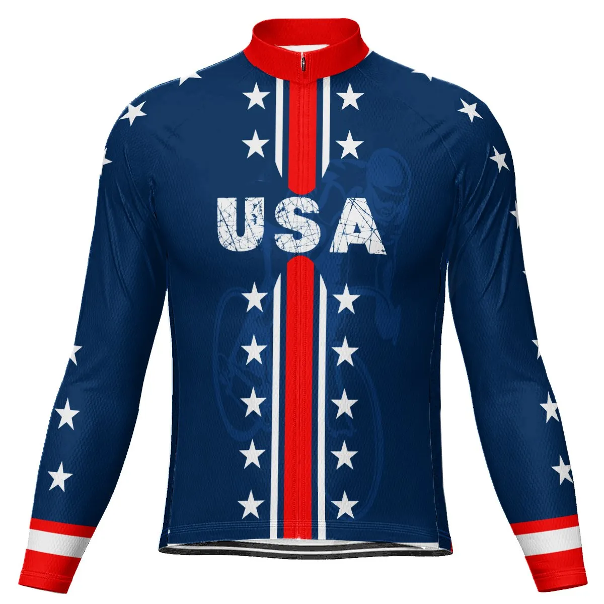 Customized Usa Winter Thermal Fleece Long Sleeve For Men