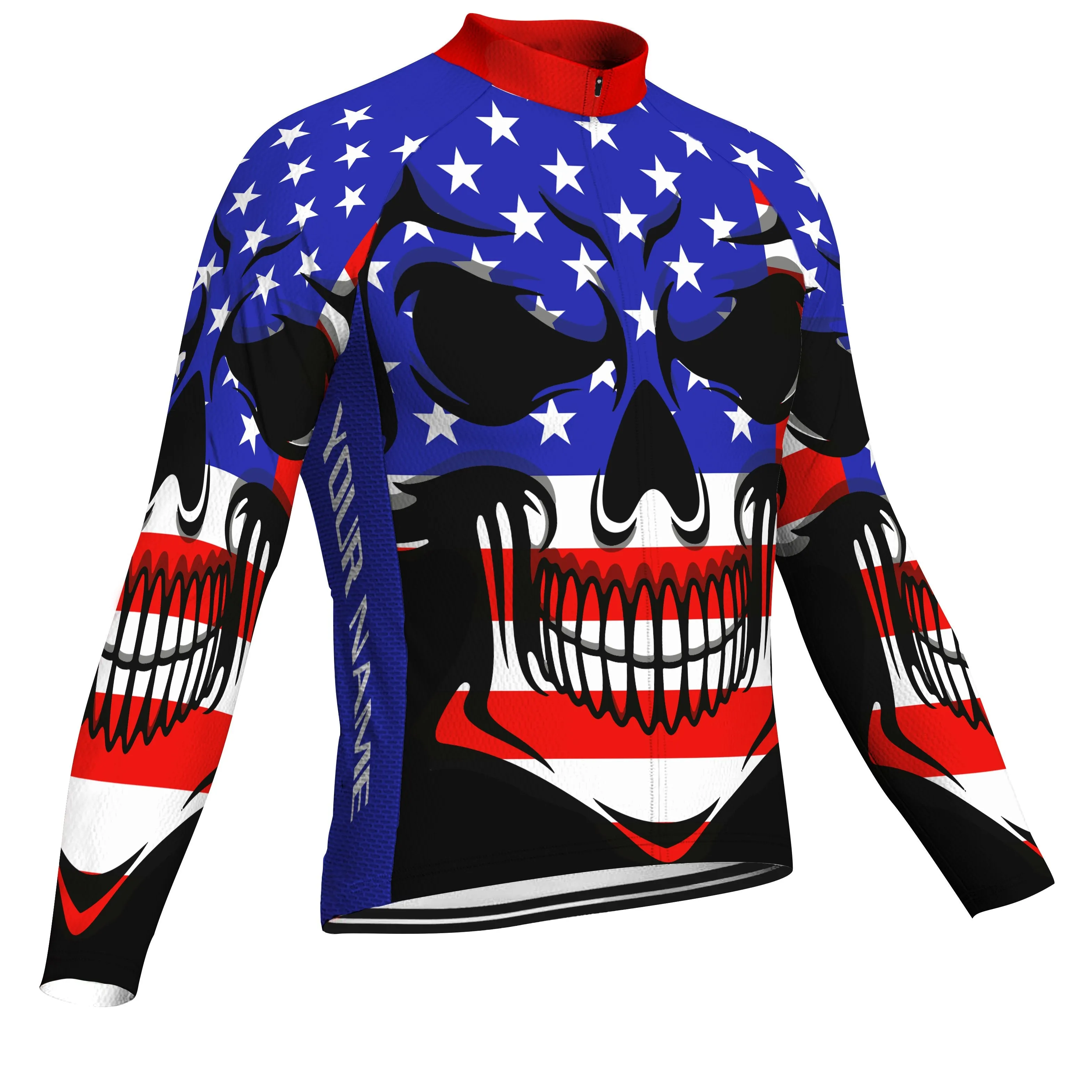 Customized Usa Winter Thermal Fleece Long Sleeve For Men