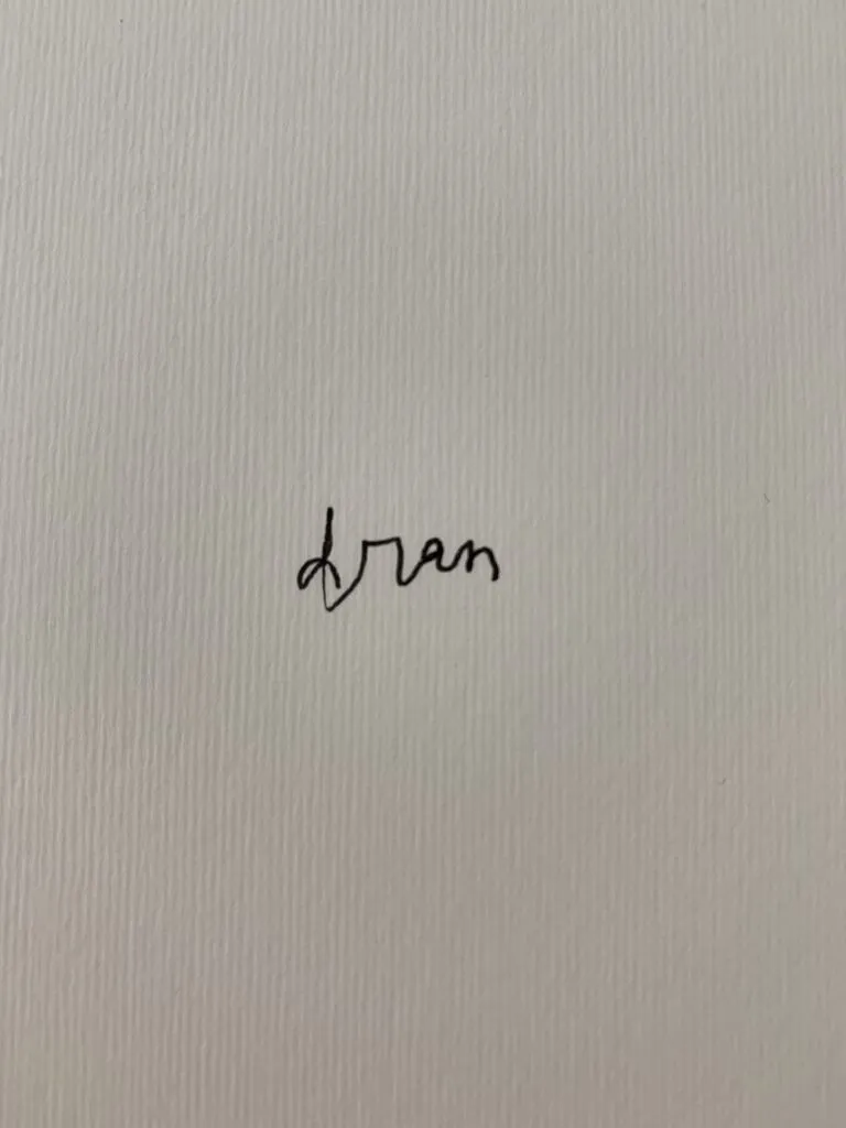 DRAN- ALONE- DESSIN DU JOUR, HAND SIGNED