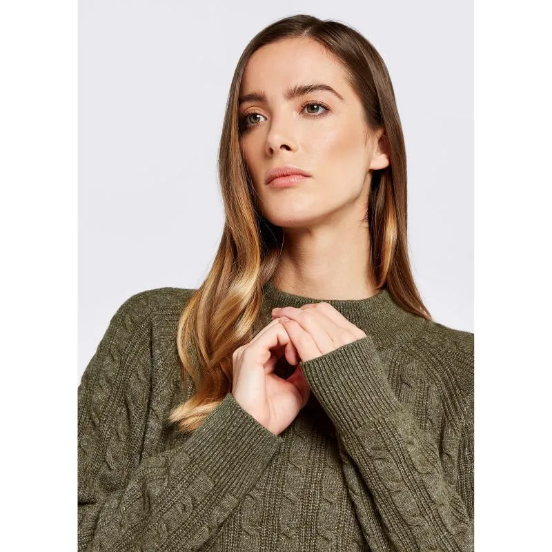 Dubarry Tallanstown Ladies Funnel Neck Jumper - Dusky Green