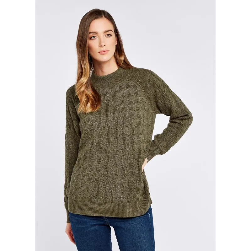 Dubarry Tallanstown Ladies Funnel Neck Jumper - Dusky Green