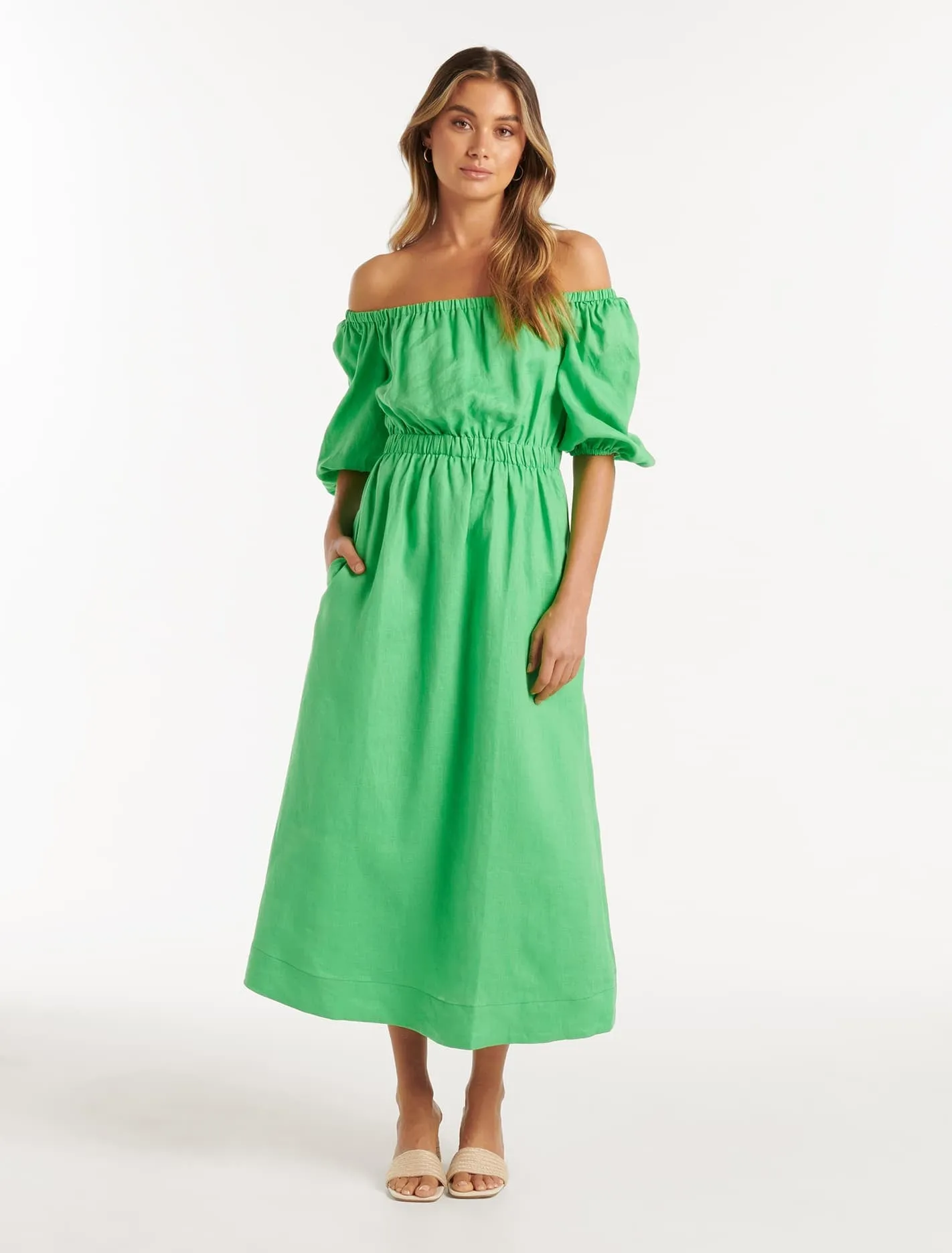 Eloise Off Shoulder Midi Dress
