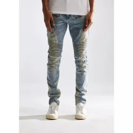 Embellish Jason Biker Light Blue Wash Denim Jeans (EMBSP122-115)