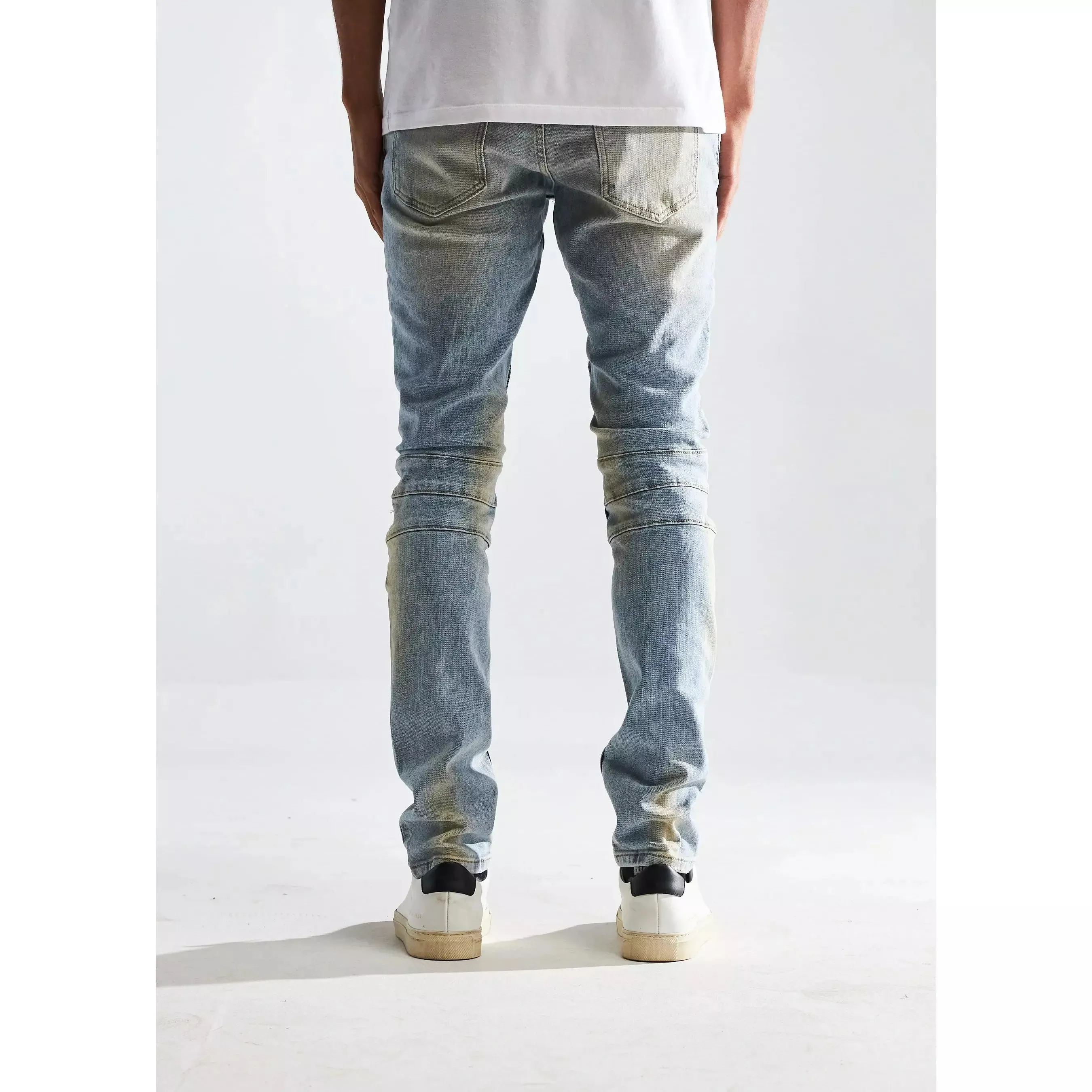 Embellish Jason Biker Light Blue Wash Denim Jeans (EMBSP122-115)