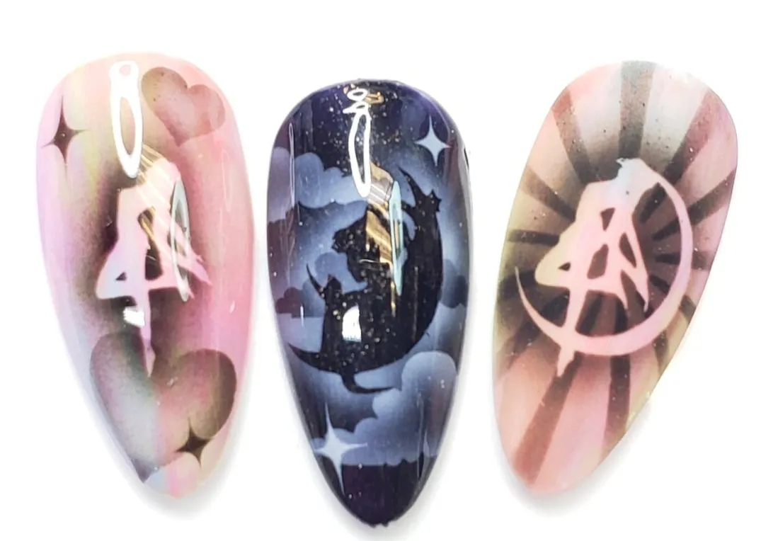 Fantasy Airbrush Nail Stencil Bundle