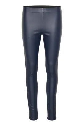 Faux Leather Leggings Navy